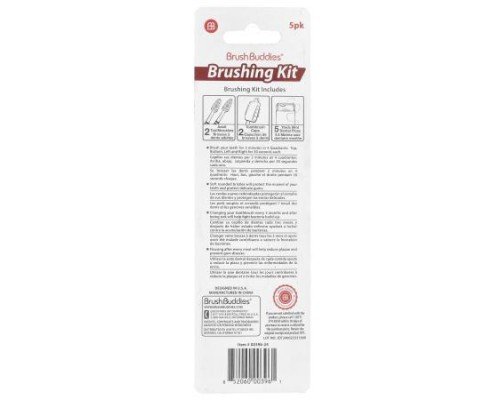 Brush Buddies, Brushing Kit, Adult, 5 Pack