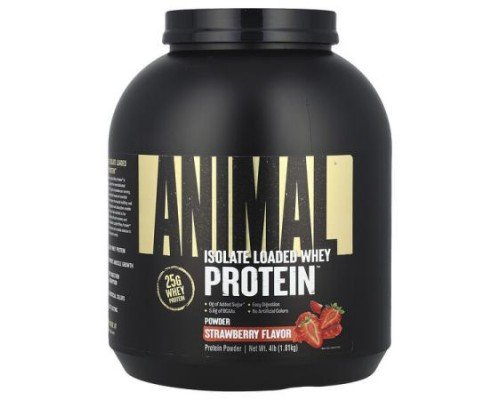 Animal, Isolate Loaded Whey Protein Powder, Strawberry, 4 lb (1.81 kg)