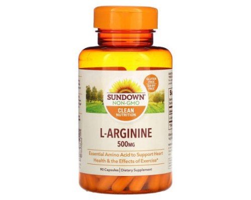 Sundown Naturals, L-Arginine, 500 mg, 90 Capsules (Discontinued Item)