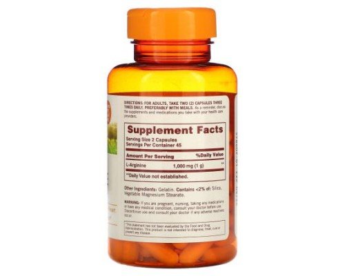 Sundown Naturals, L-Arginine, 500 mg, 90 Capsules (Discontinued Item)