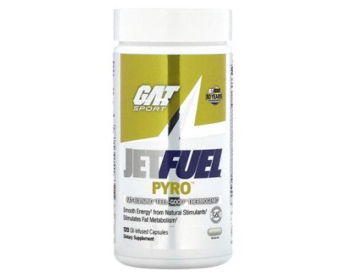 GAT, JETFUEL® PYRO™, 120 Oil-Infused Capsules