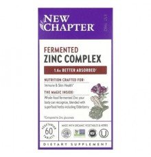 New Chapter, Fermented Zinc Complex, 60 Vegetarian Tablets