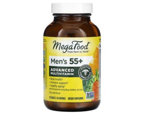 MegaFood, Men's 55+, Advanced Multivitamin, 120 Tablets