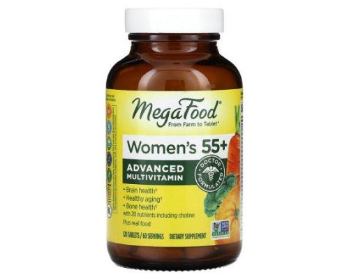 MegaFood, Women's 55+, Advanced Multivitamin, 120 Tablets