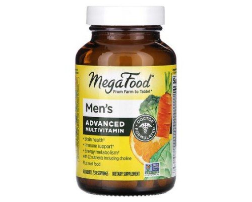 MegaFood, Men's Advanced Multivitamin, 60 Tablets