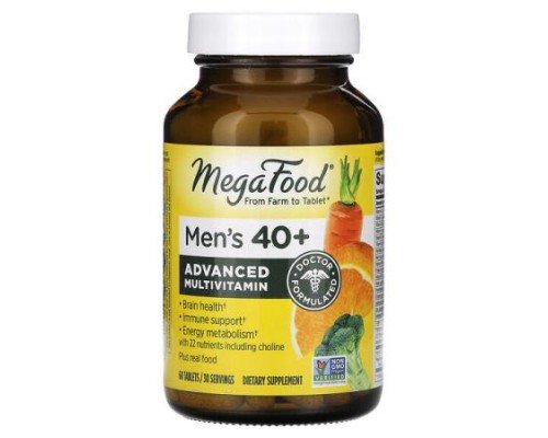 MegaFood, Men's 40+, Advanced Multivitamin, 60 Tablets