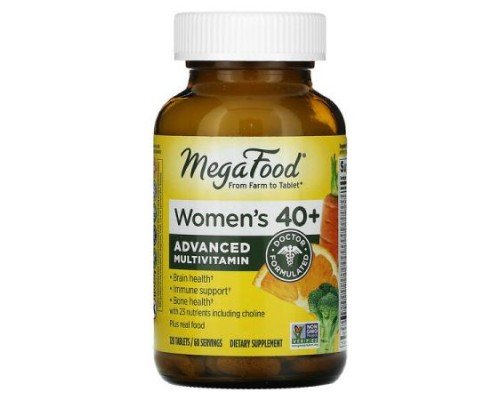 MegaFood, Women's 40+ Advanced Multivitamin, 120 Tablets
