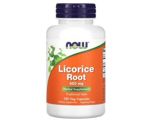 NOW Foods, Licorice Root, 450 mg, 100 Veg Capsules