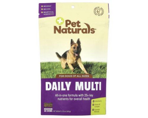 Pet Naturals, Daily Multi, For Dogs, All Sizes, 30 Chews, 3.7 oz (105 g)