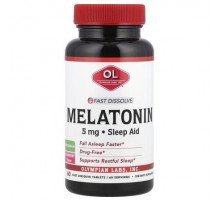 Olympian Labs, Fast Dissolve Melatonin, Strawberry, 5 mg, 60 Fast Dissolve Tablets