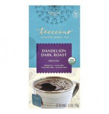 Teeccino, Organic Roasted Herbal Tea, Dandelion Dark Roast, Caffeine Free, 25 Tea Bags, 5.3 oz (150 g)
