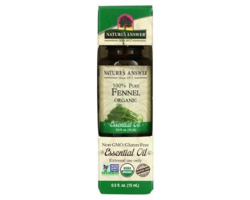 Nature's Answer, 100% Pure Organic Essential Oil, Fennel, 0.5 fl oz (15 ml)