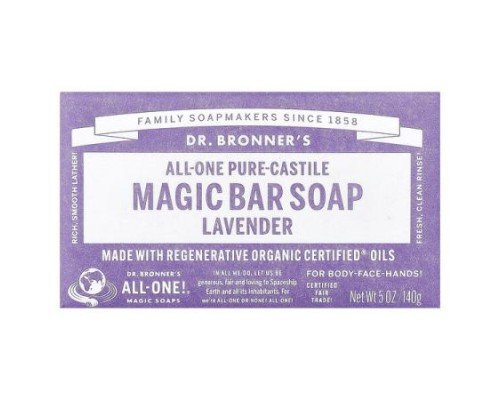 Dr. Bronner's, All-One Pure-Castile Magic Bar Soap, Lavender, 5 oz (140 g)
