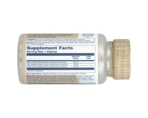 Solaray, Mushroom Immune Complex with Maitake, Reishi & Shiitake, 100 VegCaps