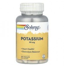Solaray, Potassium, 99 mg, 200 VegCaps