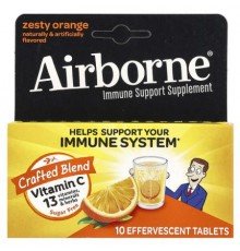 AirBorne, Immune Support Supplement, Zesty Orange, 10 Effervescent Tablets