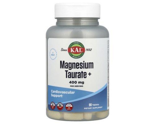 KAL, Magnesium Taurate+, 90 Tablets