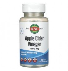KAL, Apple Cider Vinegar, 120 Tablets (500 mg per Tablet)