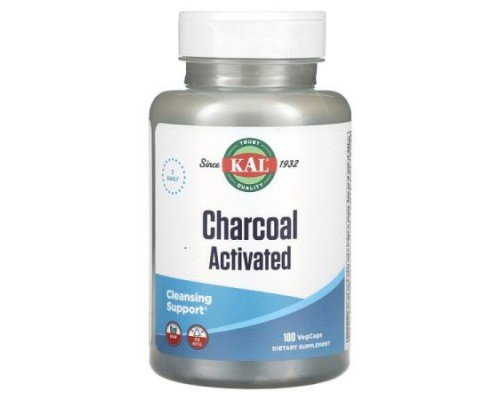 KAL, Charcoal Activated, 100 VegCaps (250 mg per VegCap)