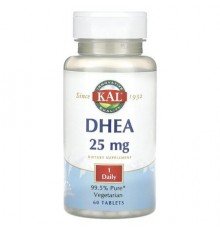 KAL, DHEA, 25 mg, 60 Tablets