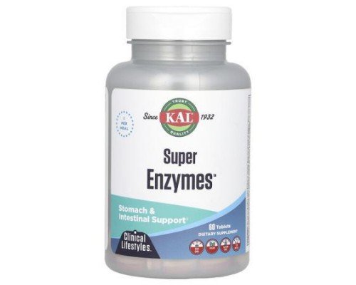 KAL, Super Enzymes, 60 Tablets