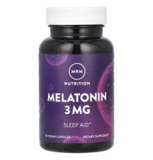 MRM Nutrition, Melatonin, 3 mg, 60 Vegan Capsules