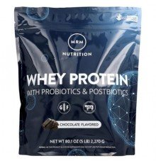 MRM Nutrition, Whey Protein with Probiotics & Postbiotics, Chocolate, 80.1 oz (2,270 g)