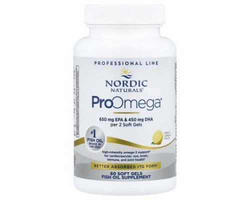 Nordic Naturals, ProOmega®, Lemon, 60 Soft Gels (640 mg per Soft Gel)