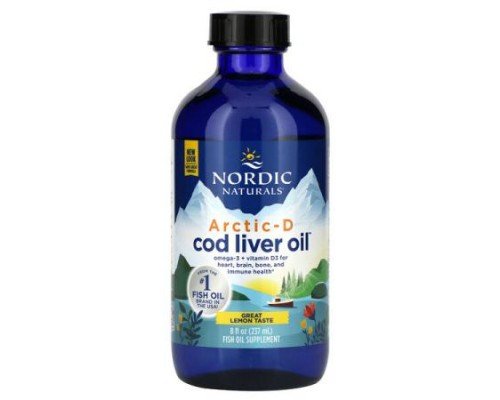 Nordic Naturals, Arctic-D Cod Liver Oil, Lemon, 8 fl oz (237 ml)