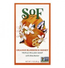 SoF, Triple Milled Bar Soap with Shea Butter, Orange Blossom & Honey, 1.7 oz (48 g)