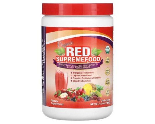 Divine Health, Organic Red Supremefood, Mixed Berry, 6.34 oz (180 g)