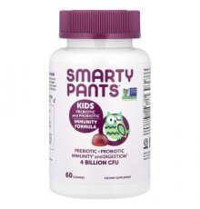 SmartyPants, Kids Prebiotic and Probiotic Gummies, Immunity Formula, Grape, 60 Gummies (2 Billion CFU per Gummy)