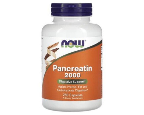 NOW Foods, Pancreatin 2000, 250 Capsules