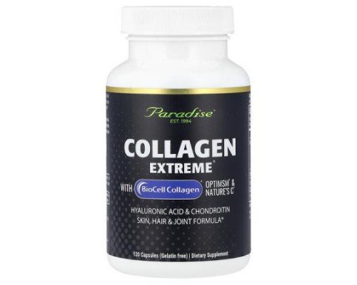 Paradise Herbs, Collagen Extreme® with BioCell Collagen®, OptiMSM® & Nature's C®, 120 Capsules