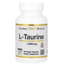 California Gold Nutrition, L-Taurine, 1,000 mg, 60 Veggie Capsules
