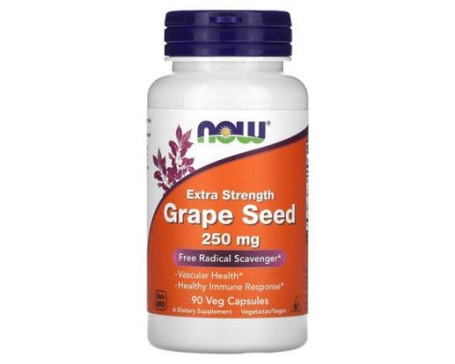 NOW Foods, Grape Seed, Extra Strength , 250 mg, 90 Veg Capsules