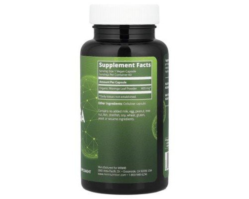 MRM Nutrition, Moringa Leaf, 60 Vegan Capsules (600 mg per Capsule)