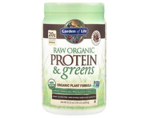 Garden of Life, RAW Organic Protein & Greens, Chocolate Cacao, 21.51 oz (610 g)