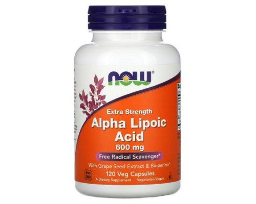 NOW Foods, Alpha Lipoic Acid, Extra Strength, 600 mg, 120 Veg Capsules