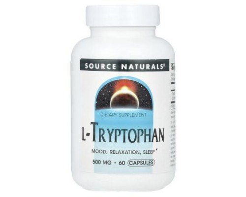 Source Naturals, L-Tryptophan, 500 mg, 60 Capsules