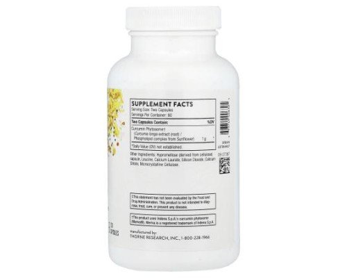 Thorne, Curcumin Phytosome, 120 Capsules (500 mg per Capsule)