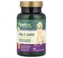 petnc NATURAL CARE, Hip & Joint Daily Health, For Dogs, Level 2, Liver, 60 Chewables
