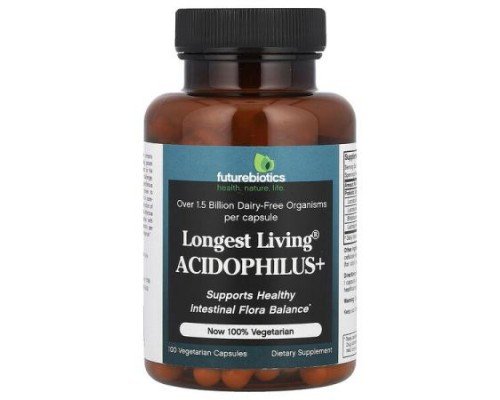 Futurebiotics, Longest Living Acidophilus+, 100 Vegetarian Capsules