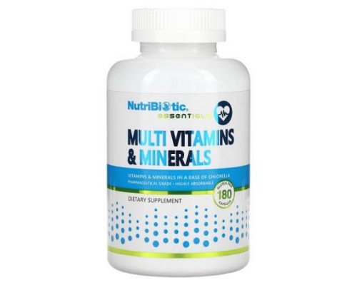 NutriBiotic, Essentials, Multi Vitamins & Minerals , 180 Capsules