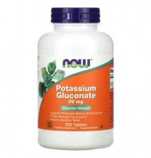 NOW Foods, Potassium Gluconate, 99 mg, 250 Tablets