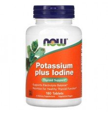 NOW Foods, Potassium Plus Iodine, 180 Tablets
