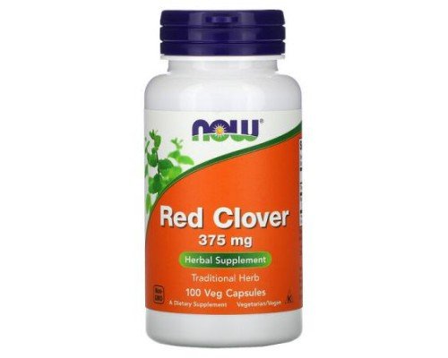 NOW Foods, Red Clover, 375 mg, 100 Veg Capsules