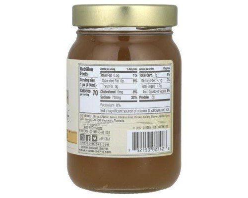 Epic Bar, Bone Broth, Homestyle Savory Chicken, 14 fl oz (414 ml)