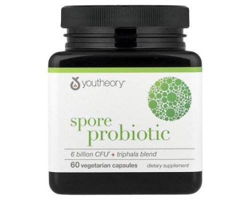 Youtheory, Spore Probiotic + Triphala Blend, 60 Vegetarian Capsules