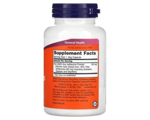 NOW Foods, Soy Isoflavones, 120 Veg Capsules